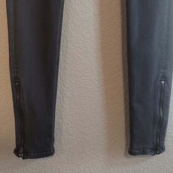 rag & bone Zipper Tech Moto Skinny Ankle Dark Gray Seattle Jeans 29 - Picture 4 of 16